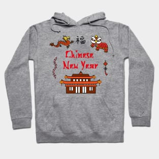 Chinese New Year symbols Hoodie